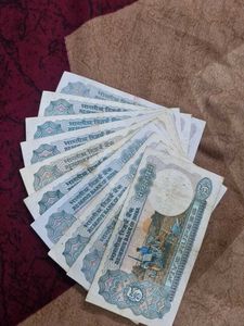 10 pcs Vintage 5 Rupee Indian Banknotes