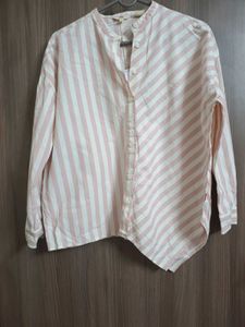 Chic Striped Button-Up Blouse
