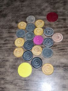 Vintage Checkers Game Pieces