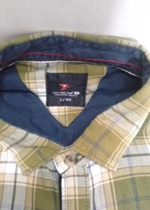 Men's Checked Green Casual Shirt