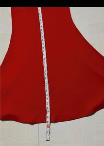 Elegant Red Peplum Gown