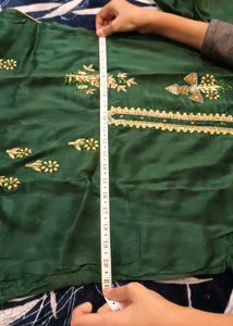 Elegant Emerald Green Embroidered Kurta Set