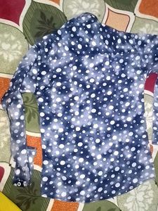 Boys Blue Polka Dot Shirt