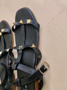 Studded Black Gladiator Sandals