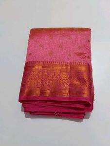Elegant Pink Banarasi Silk Saree