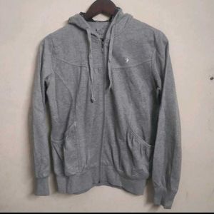 Gray Zip-Up Hoodie