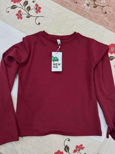 New Me Maroon Top