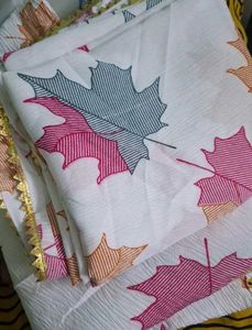 Elegant Leaf Print Kurta Set with Dupatta