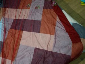 Marron Net Saree