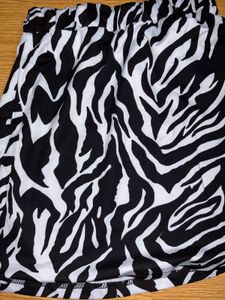 Zebra Print Mini Skirt