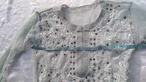 mirror work Chikankari Embroidered Kurta