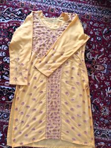 Yellow Embroidered 2 peice suit