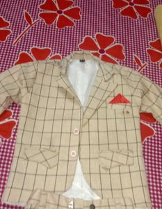Coat Pant Three Piece Set For Kids
