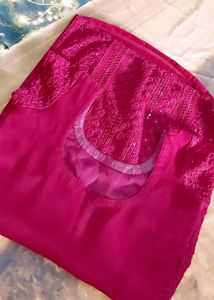 STRAIGHT MAROON KURTA