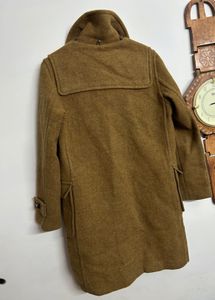 Classic Brown Duffle Coat with Toggle Closure