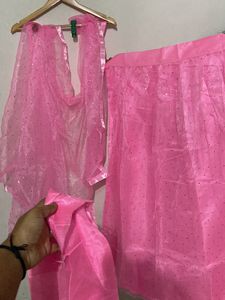 Pink Lehnga Choli Material