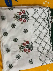 Embroidered Salwar Kameez Fabric With Scalping
