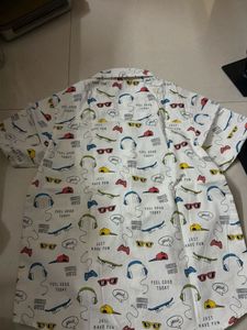 Vibrant Abstract Print Short Sleeve Shirt
