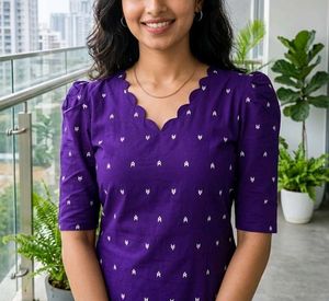 Vibrant Purple Embroidered Kurta( LIMITED OFFER)