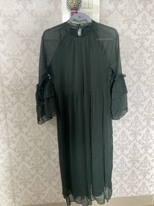 Chic Sheer Layered Sleeve Dress