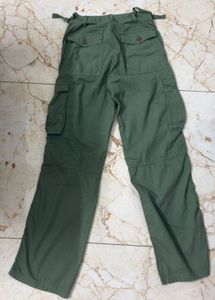 Olive Green Cargo Pants(Adjustable)