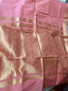 Peach Pattu Saree
