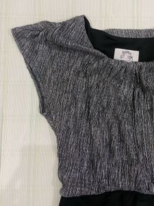 Elegant Black &amp; Grey Tiered Dress