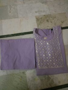 Stylish Lavender Kurta Set with Pants