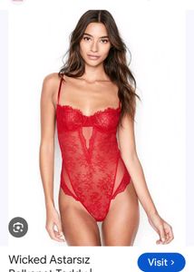 victoria 's secret Lace Teddy Bodysuit