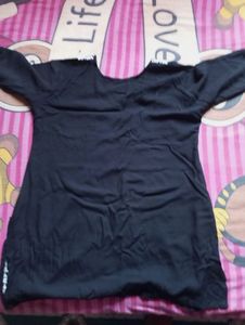 Black Chikankari Embroidered Short Kurti