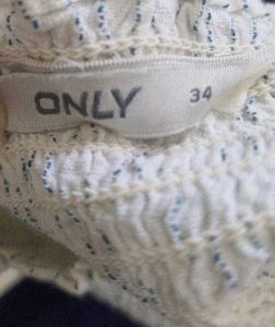 ONLY White Smocked Crop Top | Like New |