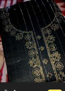 Black Woollen Unstitched Suit