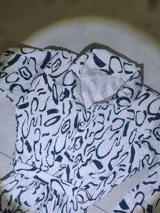 Stylish Abstract Print Midi Dress