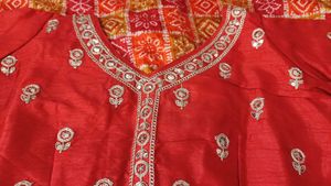 Vibrant Bandhani Saree with Embellished Border