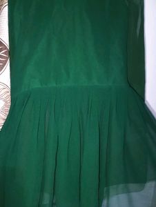 dark green kurti with lehga