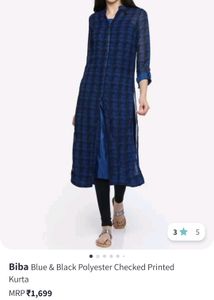 Branded Straight Zipper With Front Slit Kurti
