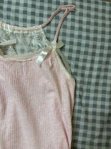 Pink Lace Trim Nightgown