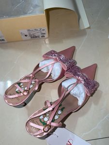 Valentino Bow Slingback Heels 85mm Euro 40 size