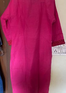 Pink Embroidered Kurta