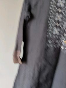 Grey Embroidered Kurti
