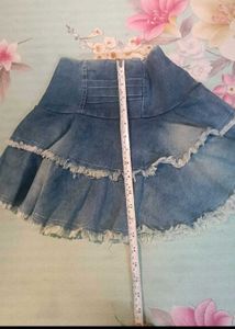 48. Denim Ruffle Skirt