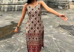 Mushroom Silk Ajrakh printed Kurta