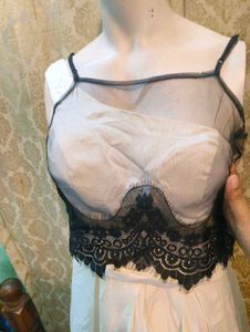 Elegant Gown with Lace Detail