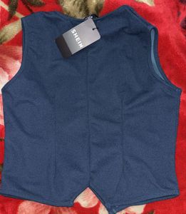 Sleeveless Teal Vest