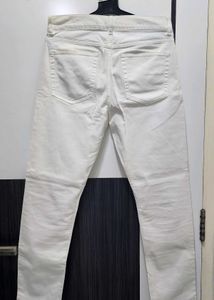 H&amp;M White Cotton Jeans