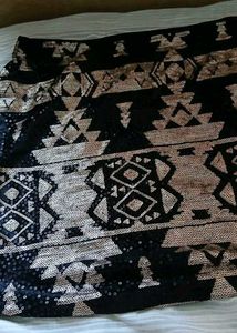 Patterned Sequins Skirt - L Size