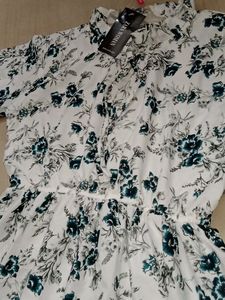 White Floral Girls Dress✨