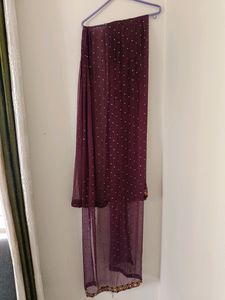 Wine Color Kurta Set