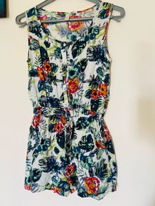 Vibrant Floral Print Romper