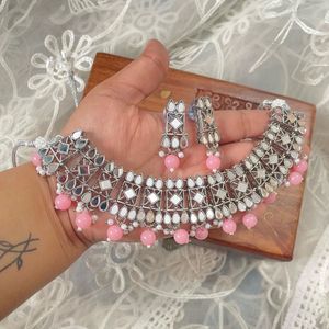 Pink Bead Jewelry Set